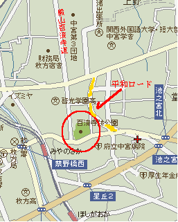 百済寺跡周辺地図
